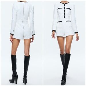 Alice + Olivia Shiloh White Romper NWT
